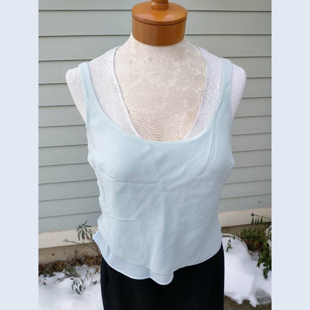 Halter: Silk, baby blue. Size 8 - by Kay Unger